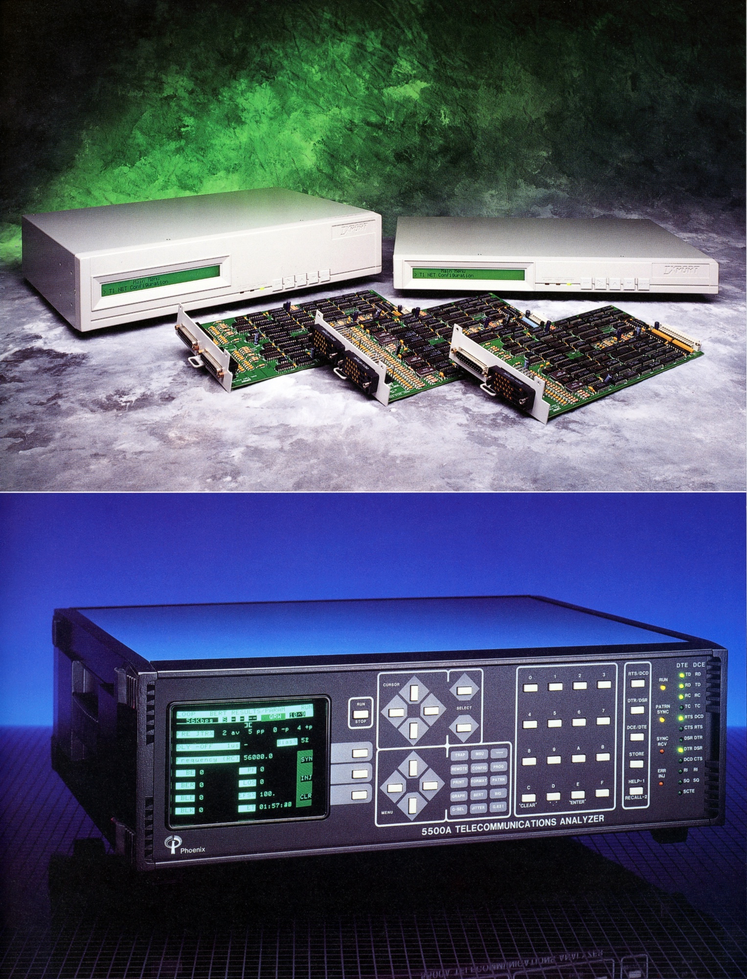 Dual photos of TxPORT and Phoenix Microsystems products