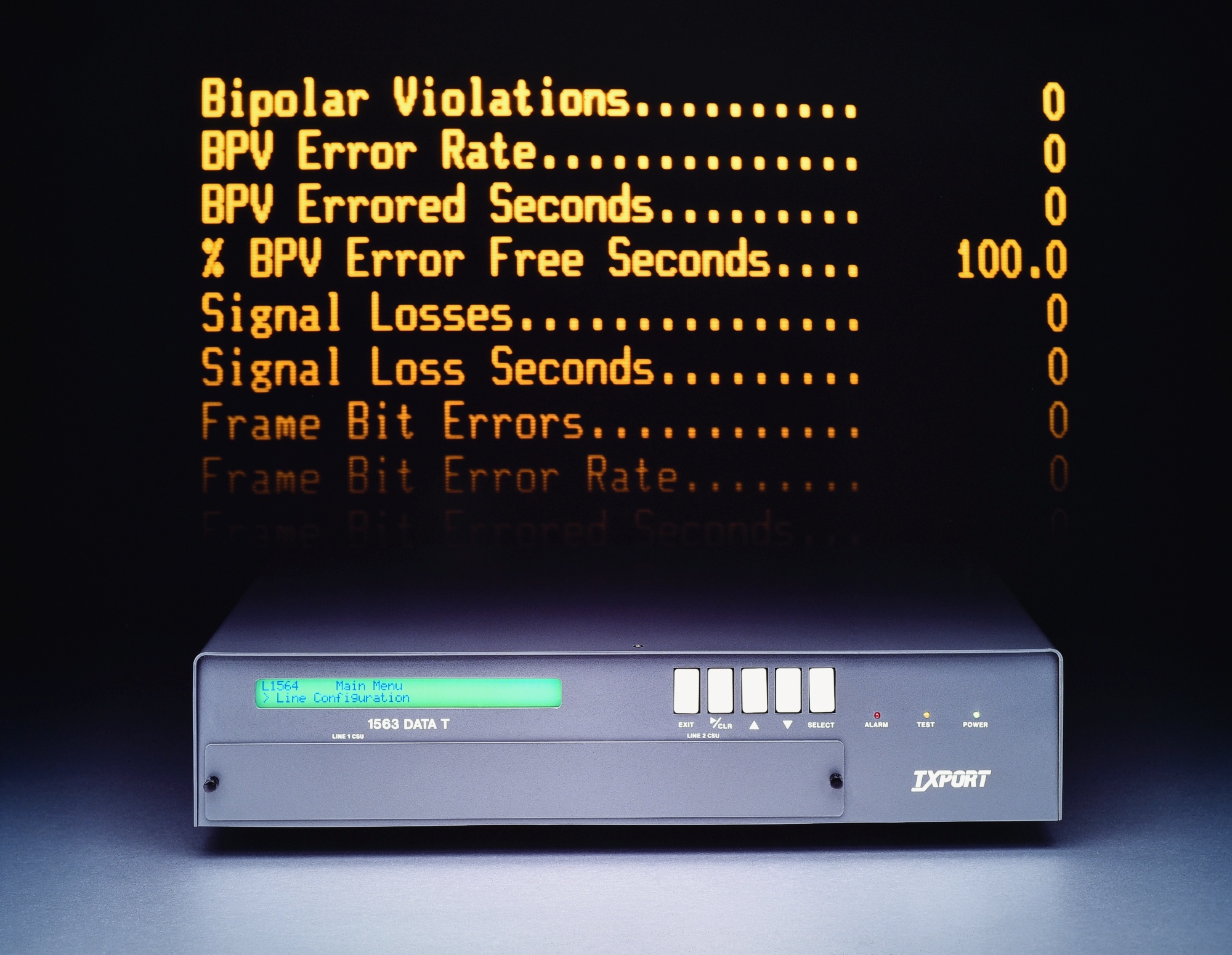 Multiple exposure TxPORT 1563 Data T advertising concept