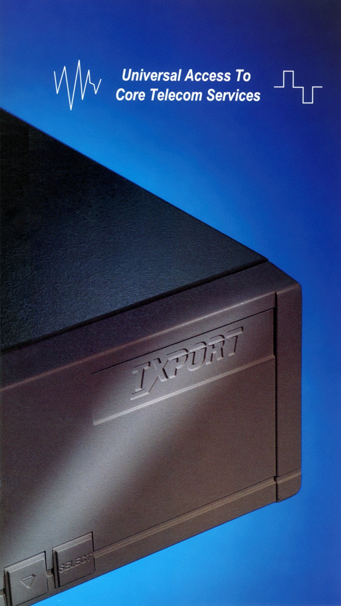 TxPORT product with a beam of light highlighting the logo.