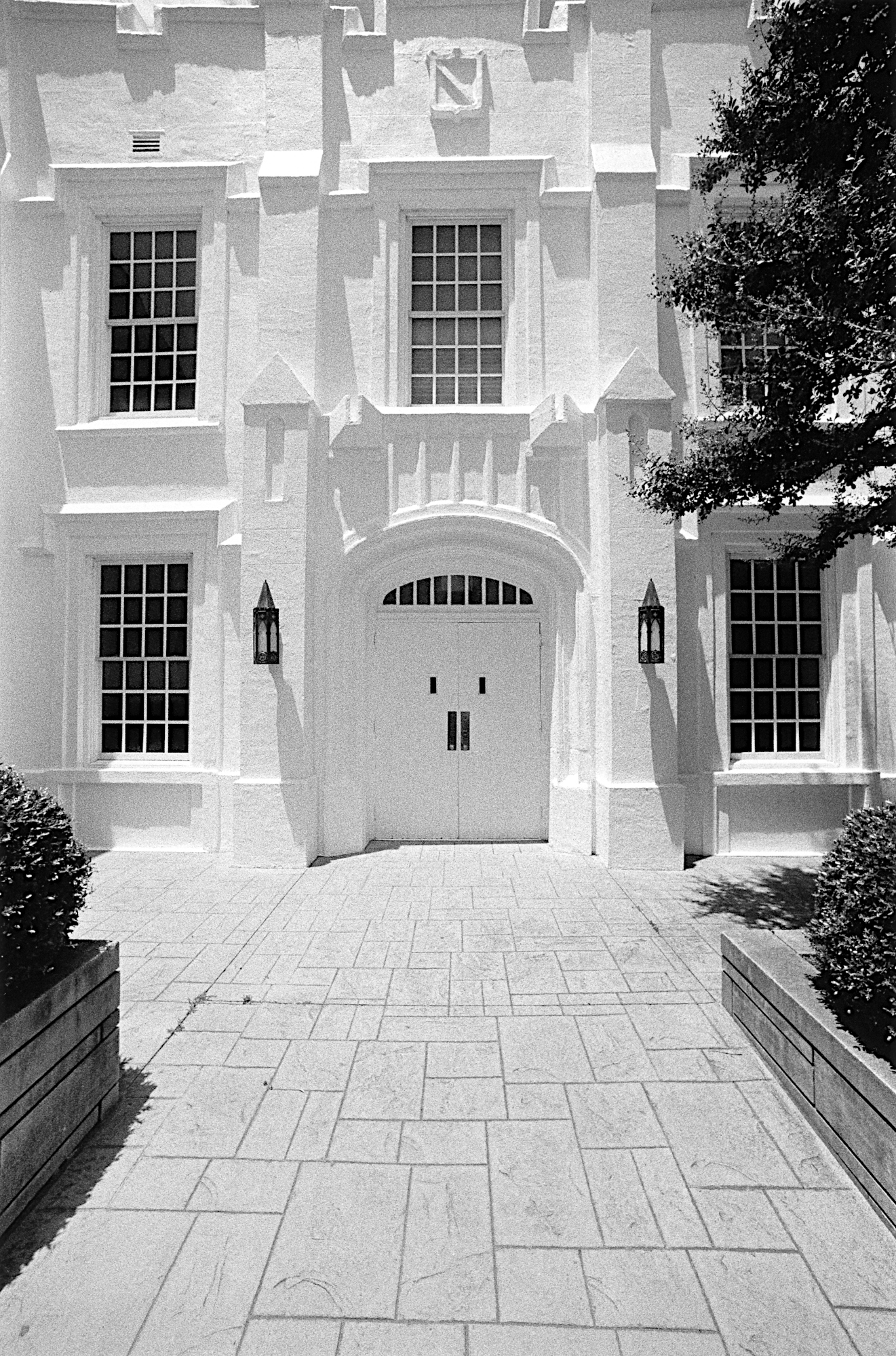 Methodist Church, Nikon, F6, 14mm AF Nikkor, Red Fltr, 1/180 at f8, HP5+ at EI 400, Rodinal 1:50