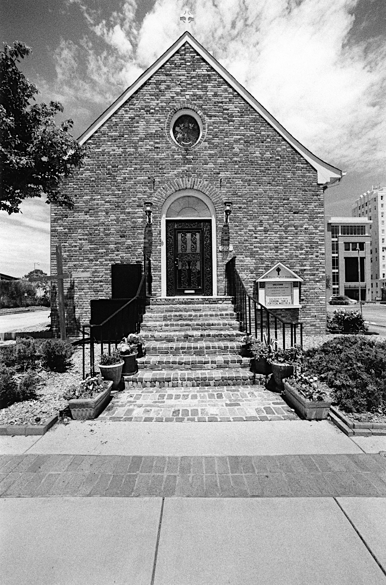 Anglican Church, Nikon, F6, 14mm AF Nikkor, Red Fltr, 1/250 at f8, HP5+ at EI 400, Rodinal 1:50
