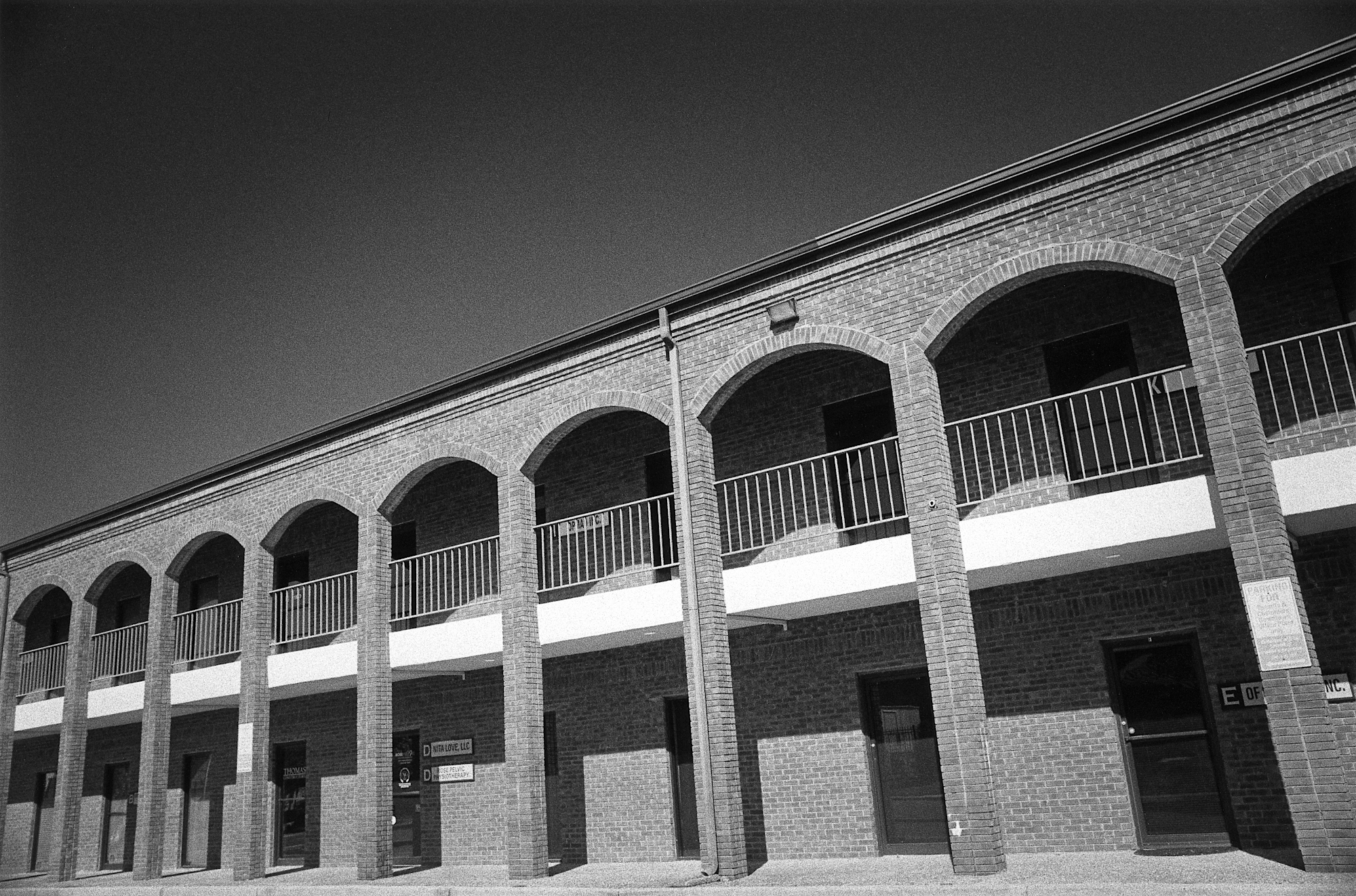 Offices, Nikon F6, 24-120mm AF-S Nikkor, Red Fltr, 1/60 at f5.6, HP5+ at EI 400, Rodinal 1:50
