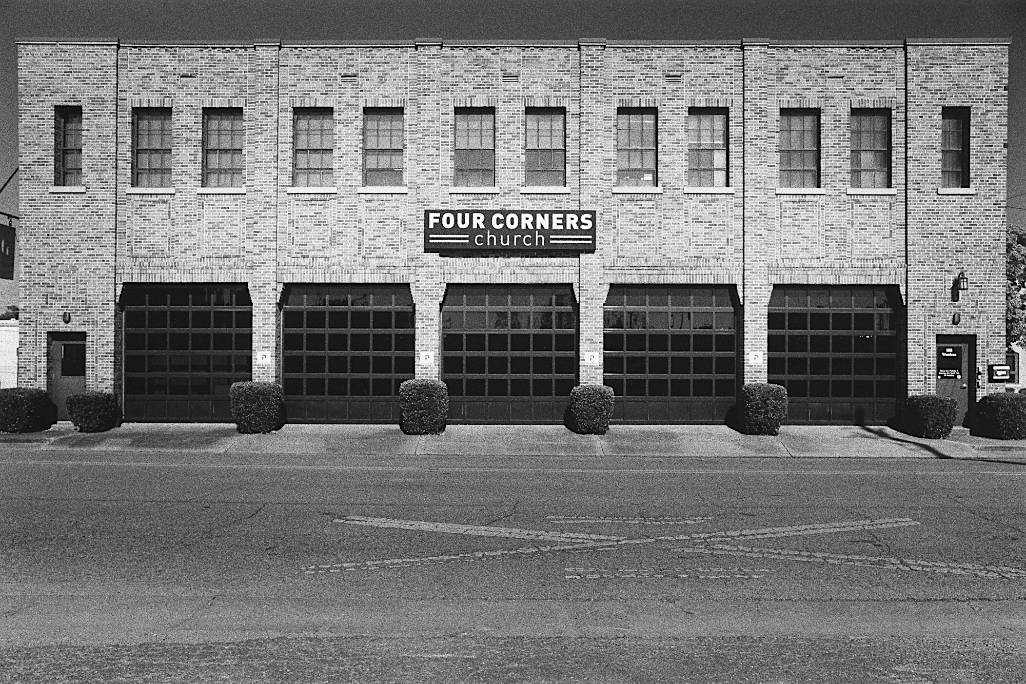Church, Nikon F6, 24-120mm AF-S Nikkor, Red Fltr, 1/125 at f5.6, HP5+ at EI 400, Rodinal 1:50